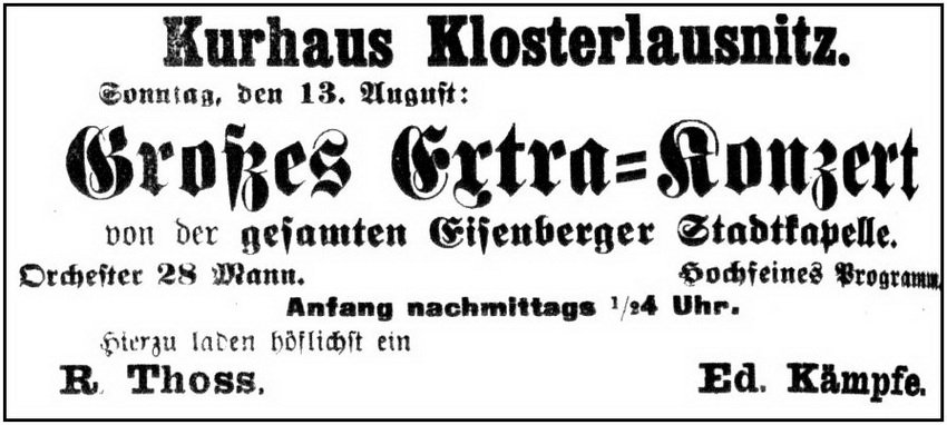 1899-08-13 Kl Kurhaus Konzert